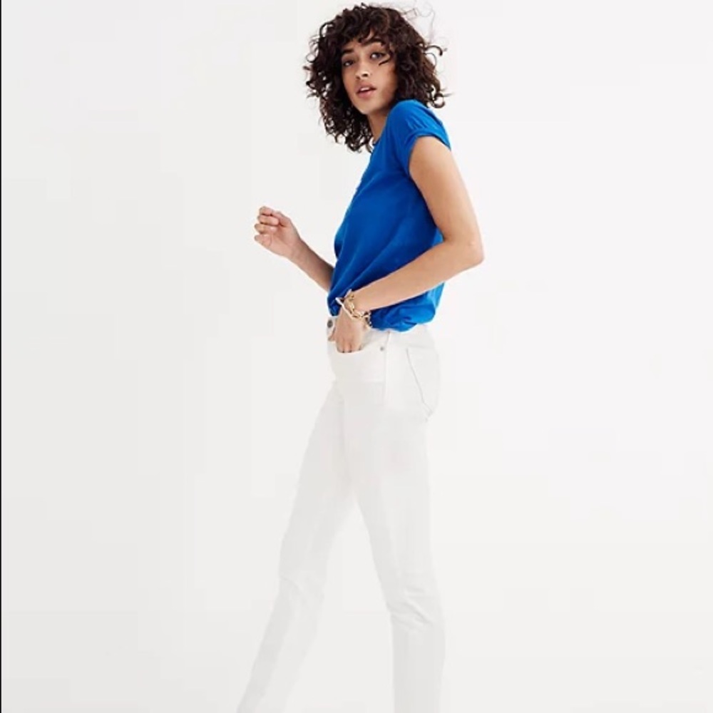 Madewell 9” Highrise Skinny Jeans in Pure White